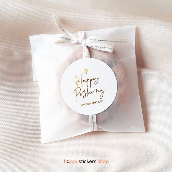 Happy Poshing Stickers & Labels with your custom text or name. - Picture 8 of 17